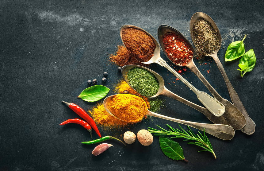 Various herbs and spices